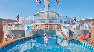 Sonnendeck auf der AIDAnova